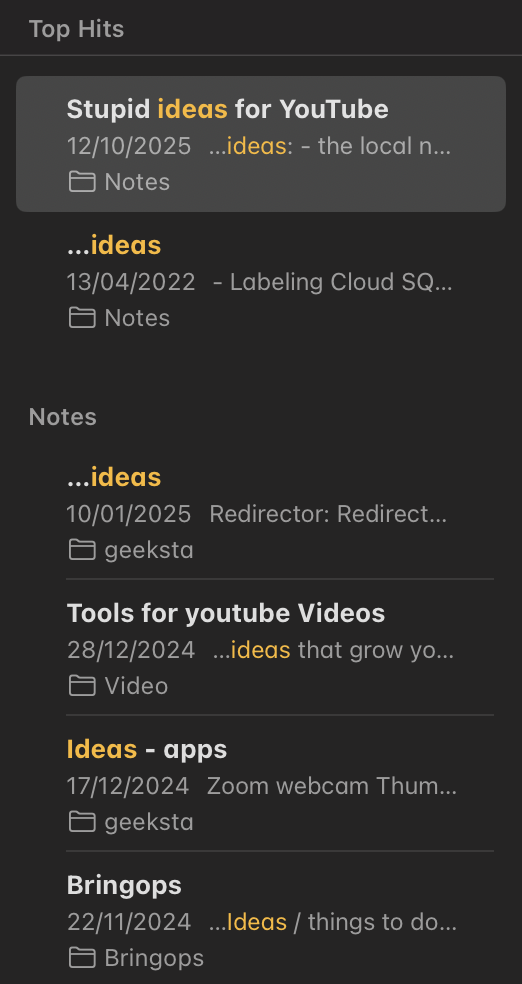 My notes full of ideas